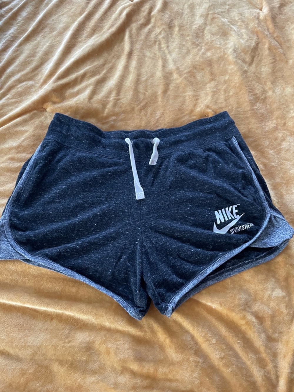 Nike Women’s Black Heather Sportswear Drawstring Shorts